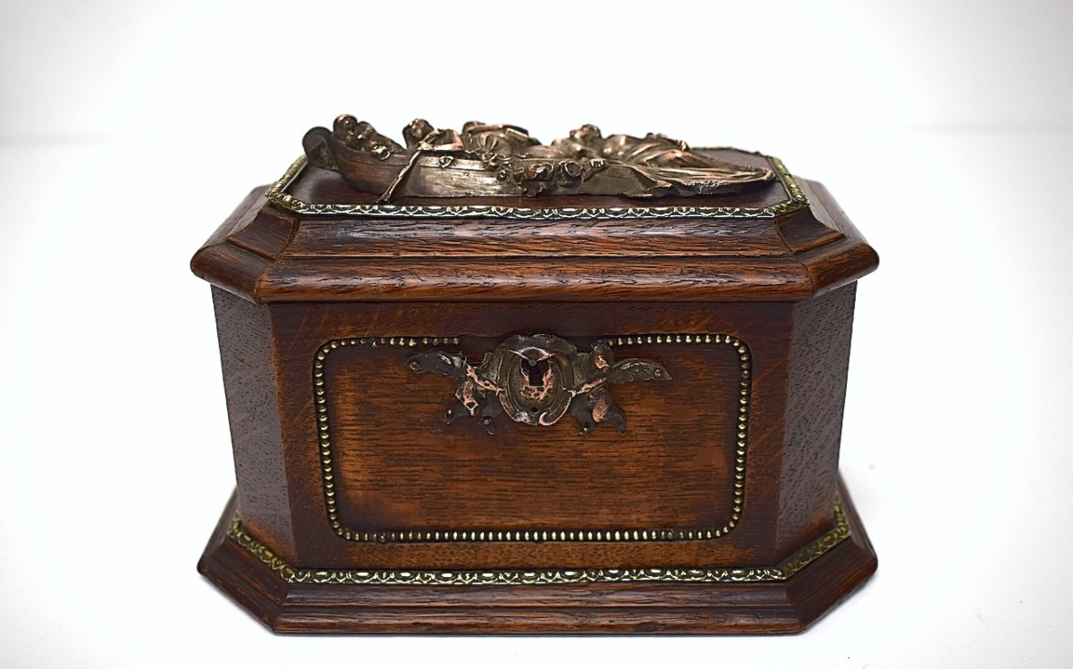Alphonse Giroux à Paris  petit Coffret Apollon style Napoléon III Ref1140 