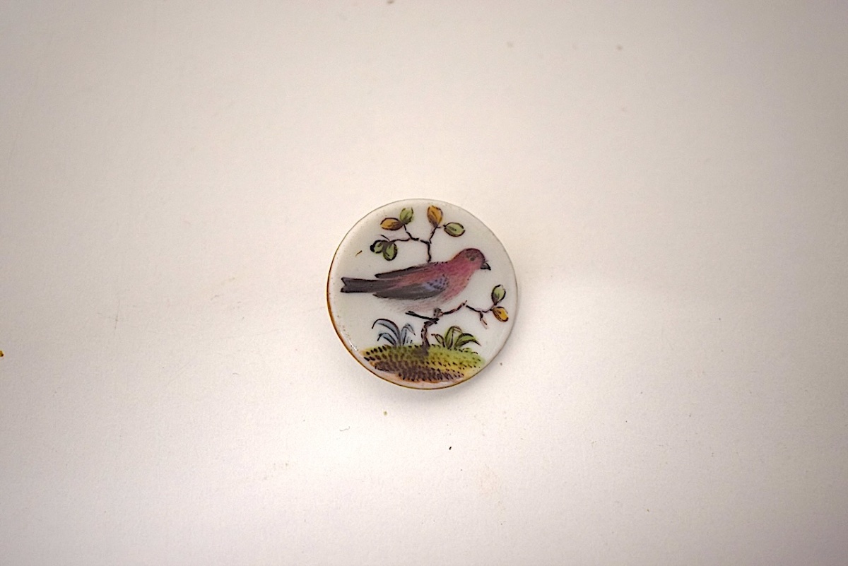 9 Antique Porcelain Knobs Painted With Meissen Birds Ref1141-photo-2