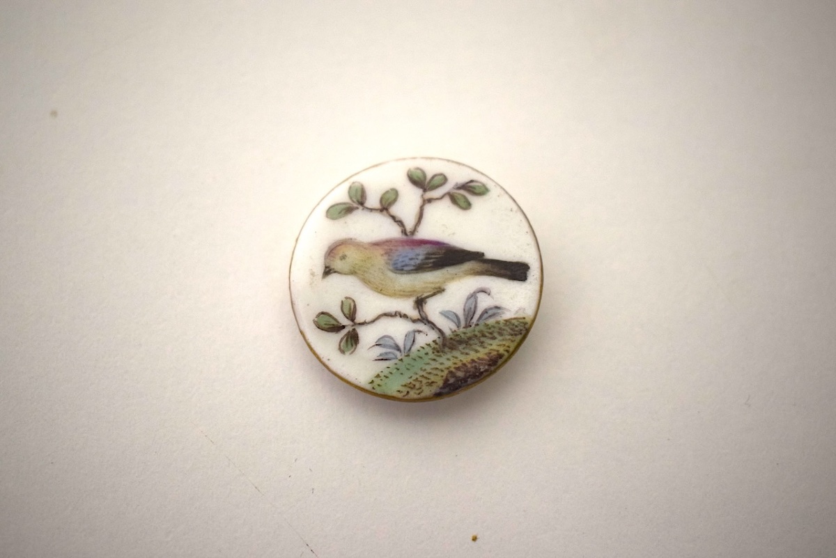 9 Antique Porcelain Knobs Painted With Meissen Birds Ref1141-photo-1