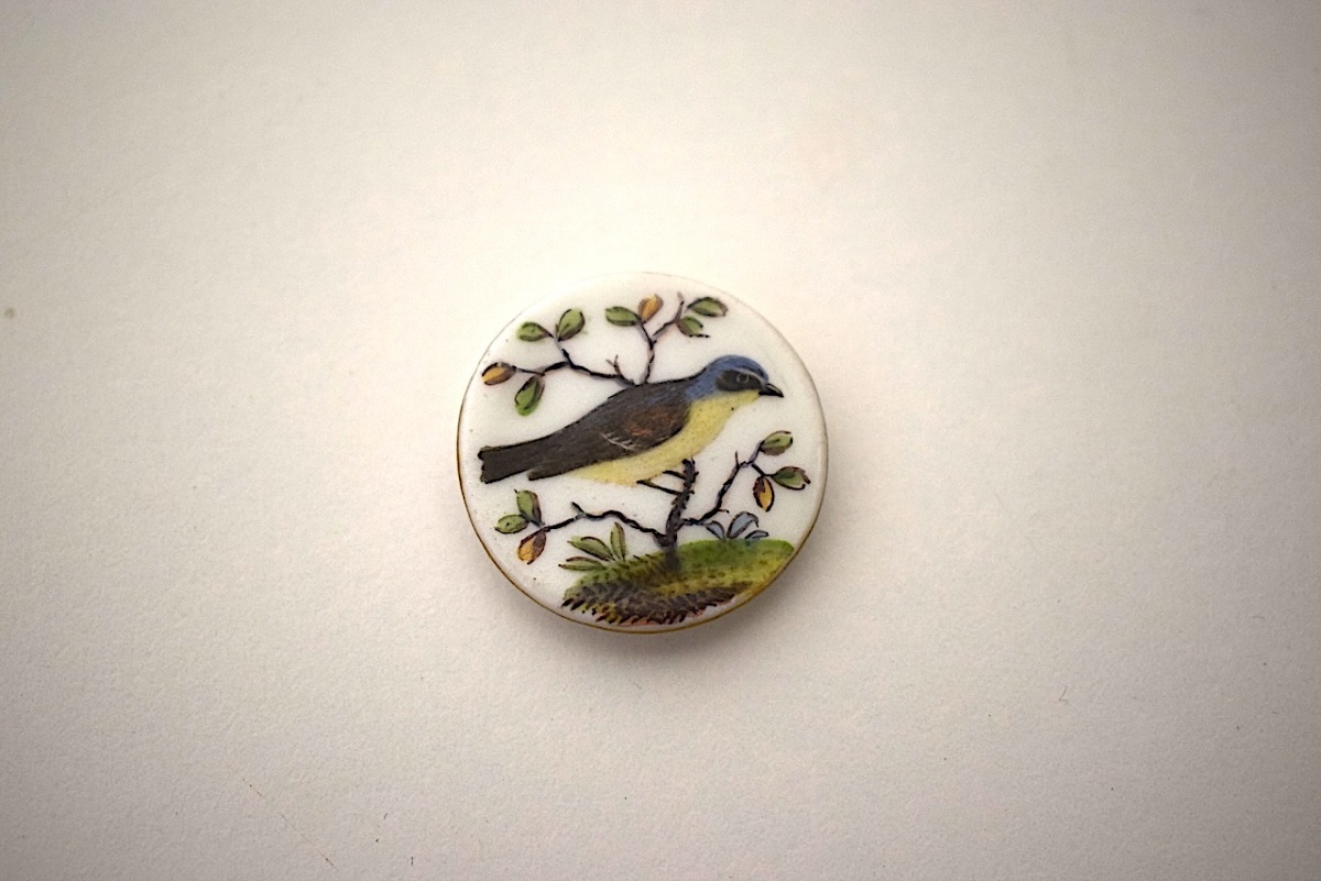 9 Antique Porcelain Knobs Painted With Meissen Birds Ref1141-photo-2