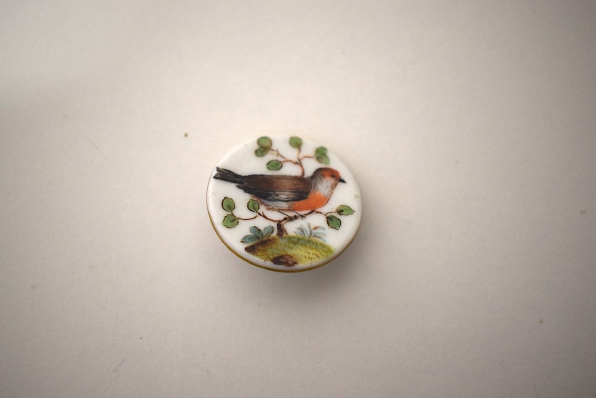 9 Antique Porcelain Knobs Painted With Meissen Birds Ref1141-photo-4