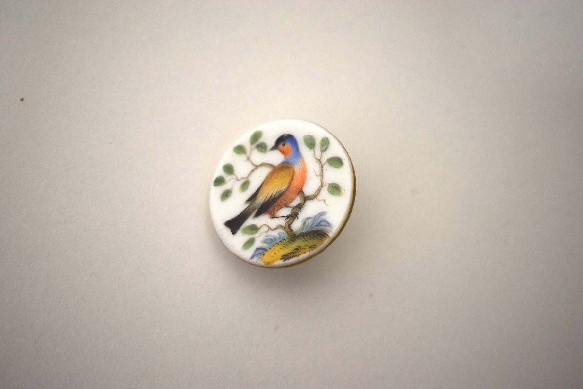 9 Antique Porcelain Knobs Painted With Meissen Birds Ref1141-photo-5