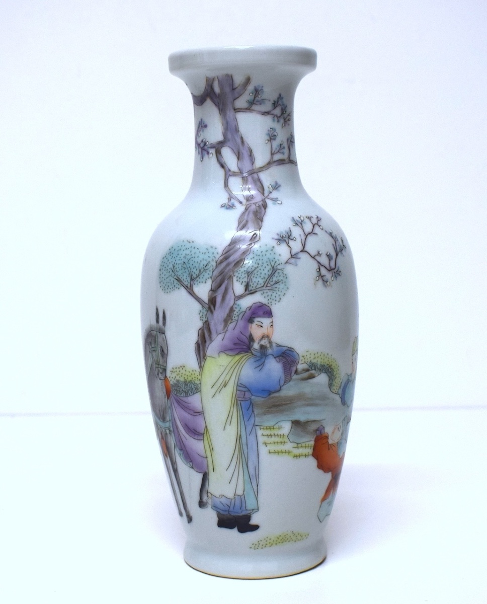 Vase Porcelaine de Chine époque République chevalier implorant Ref1143-photo-8