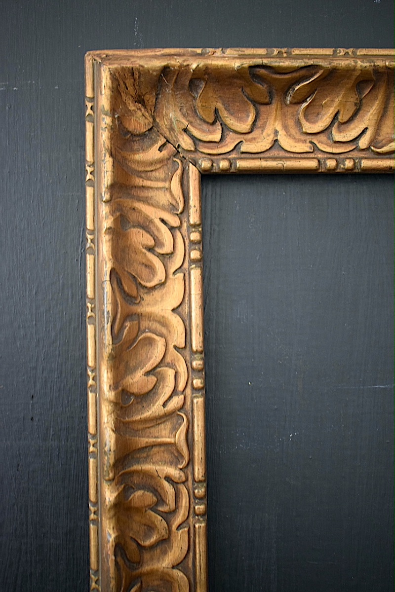 CADRE  Art Nouveau doré Feuillure 46 x 38 cm format  tableau 8F FRAME début XX ème Ref C1278-photo-3