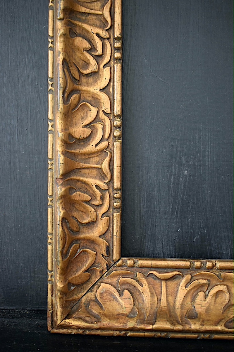 CADRE  Art Nouveau doré Feuillure 46 x 38 cm format  tableau 8F FRAME début XX ème Ref C1278-photo-4