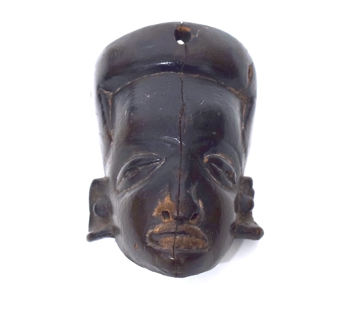 Antique Miniature African Mask Known As The Senufo Passport  Carved Wood, Africa Ref1144-photo-2
