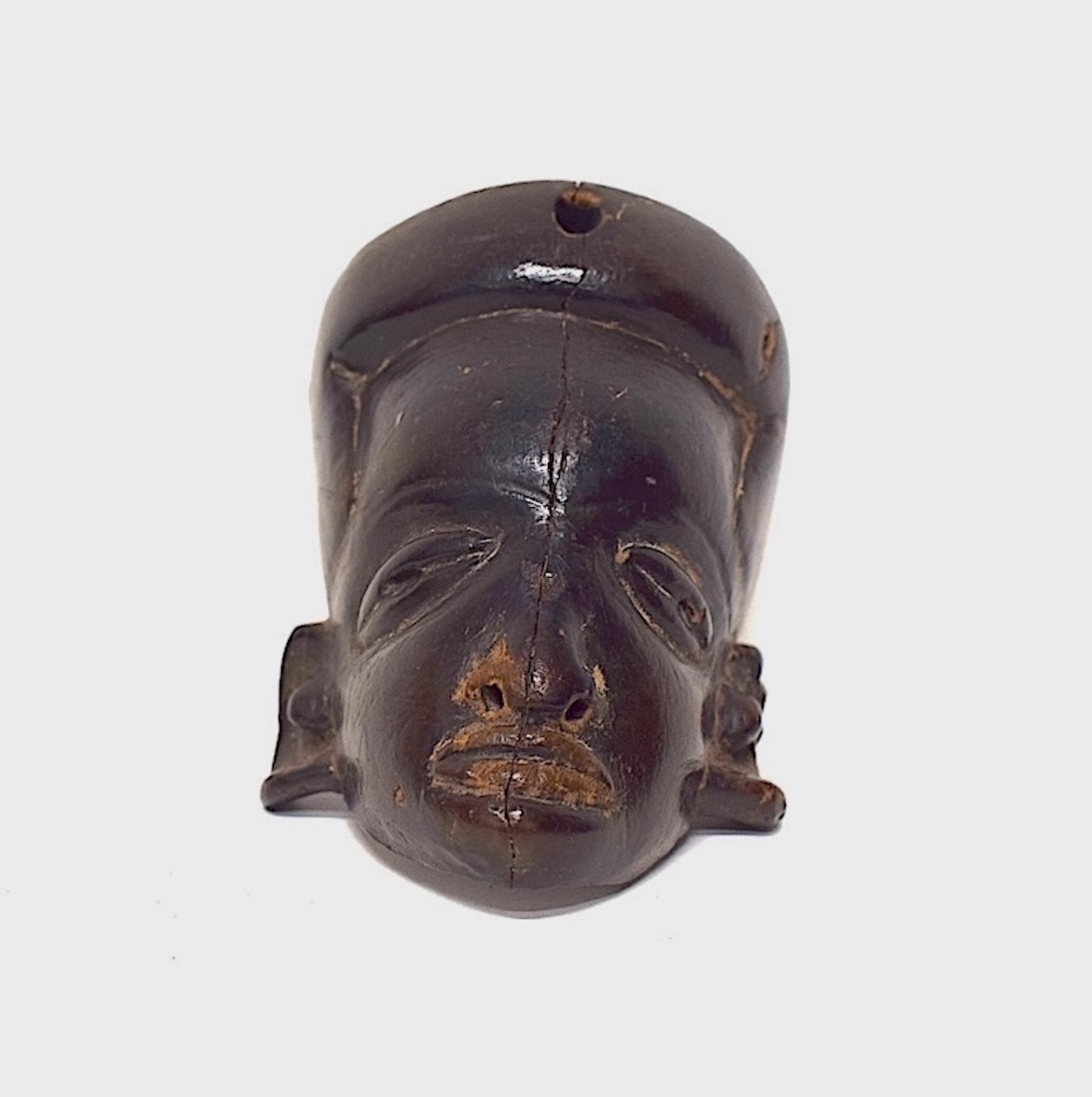 Antique Miniature African Mask Known As The Senufo Passport  Carved Wood, Africa Ref1144-photo-4