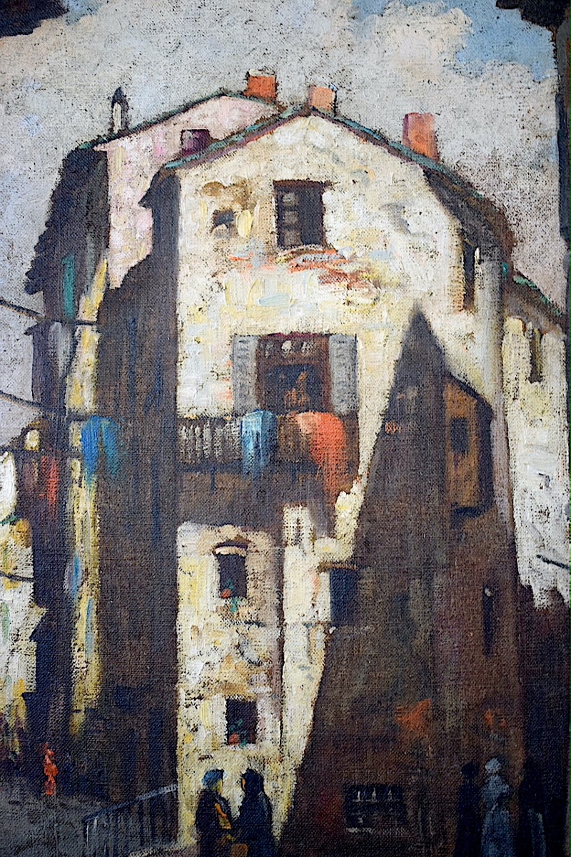 Alfred Quertant (1890–1965) Provençal Village, Bustling Street Scene, Provence  Rt1464-photo-4