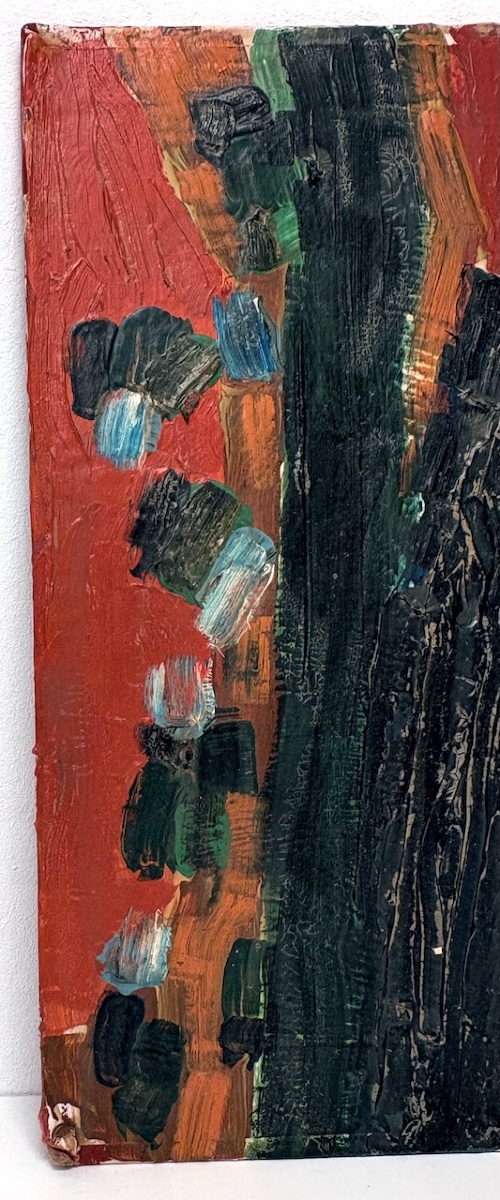 Huile sur Carton Ecole moderne Abstraite vers 1950  1960  Artiste &agrave; Identifier Ref47-photo-2