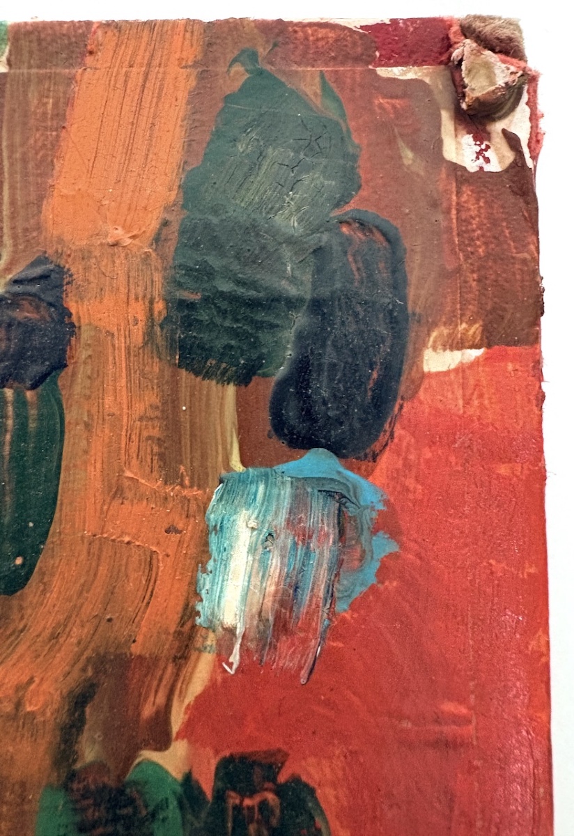 Huile sur Carton Ecole moderne Abstraite vers 1950  1960  Artiste &agrave; Identifier Ref47-photo-4