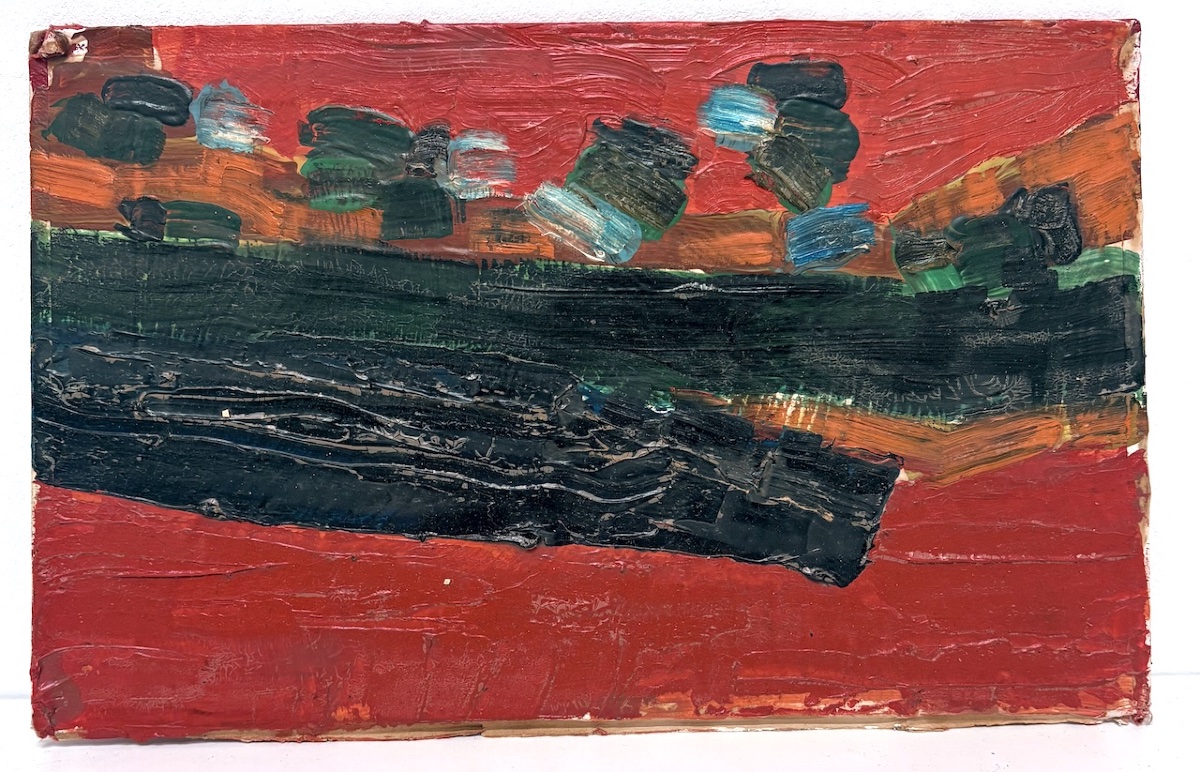 Huile sur Carton Ecole moderne Abstraite vers 1950  1960  Artiste &agrave; Identifier Ref47-photo-8