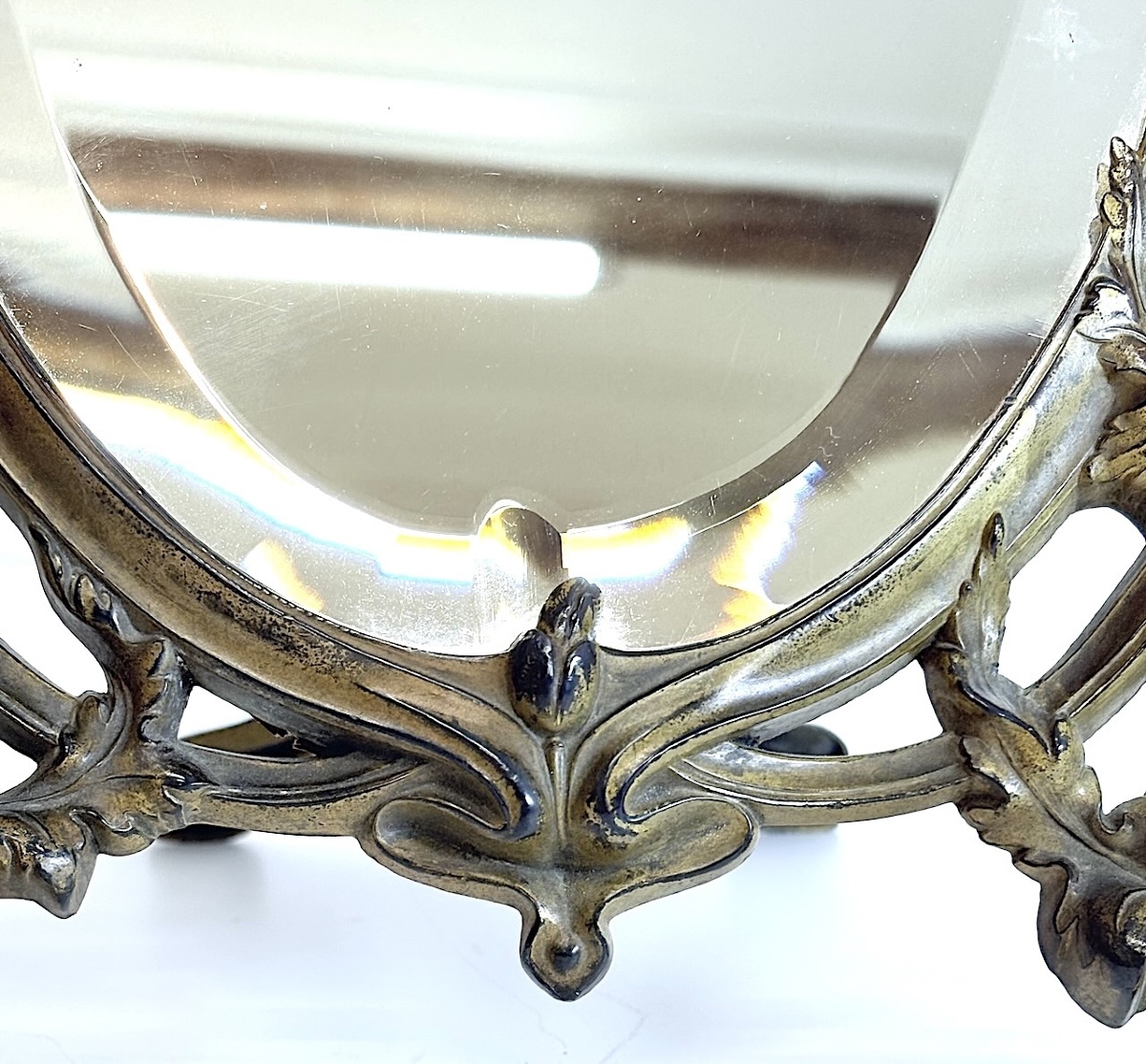 Miroir de table Art Nouveau en Métal patine doré 1900  école de Nancy Ref1147 -photo-5