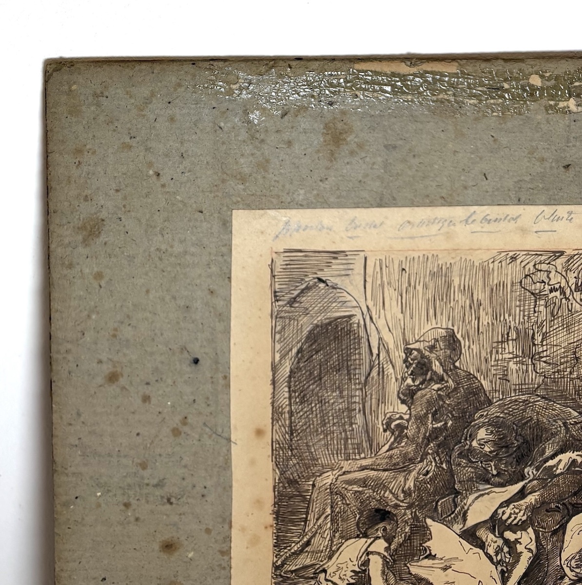 Study Drawing: Orientalism  Brown Ink, Small Trades  Titled  The Shoemakers Refm46-photo-3