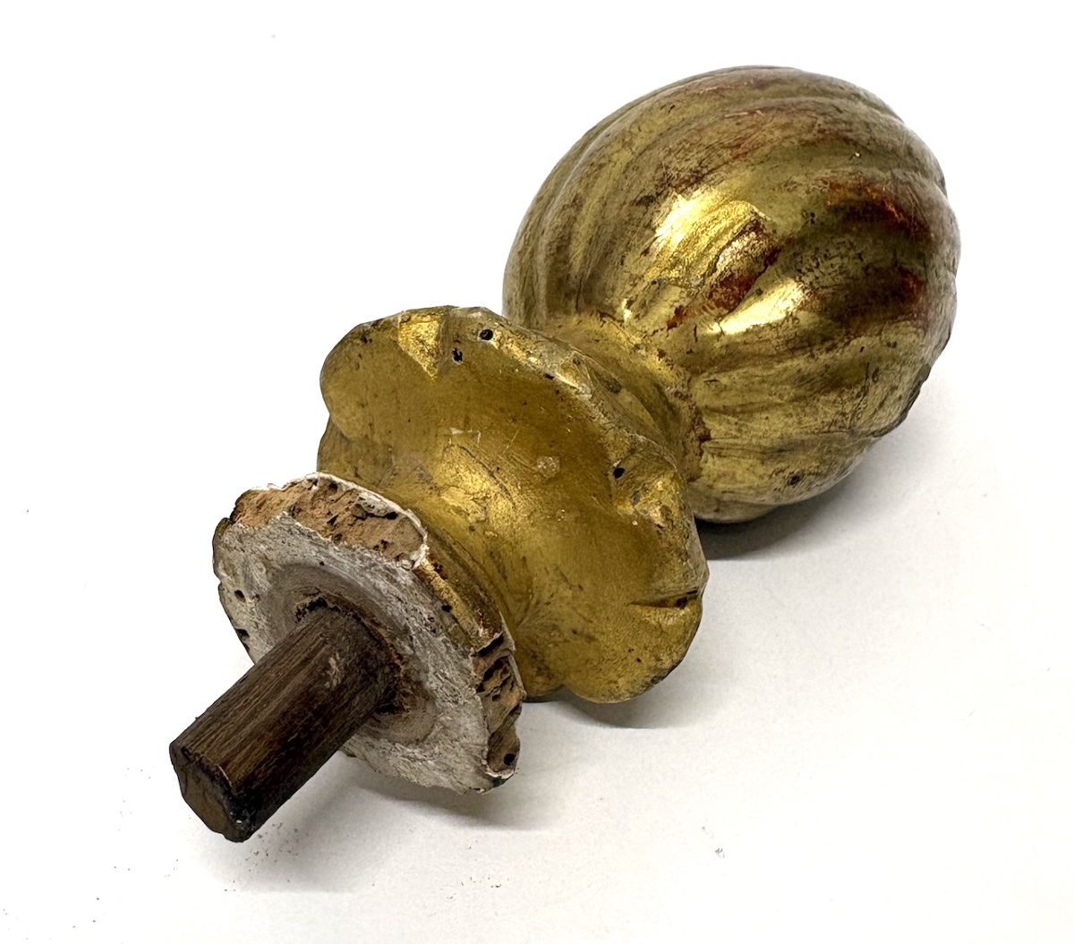 Élément de décoration pair  Embouts ou pompons en Bois Doré et sculpté  Ref1147-photo-5