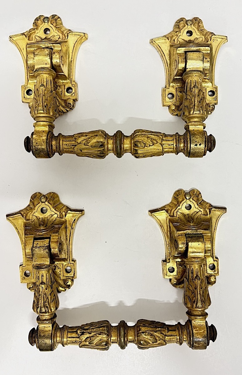 Gilded Bronze Handles, Napoleon III Period, Louis XVI Style, Ref. 1149