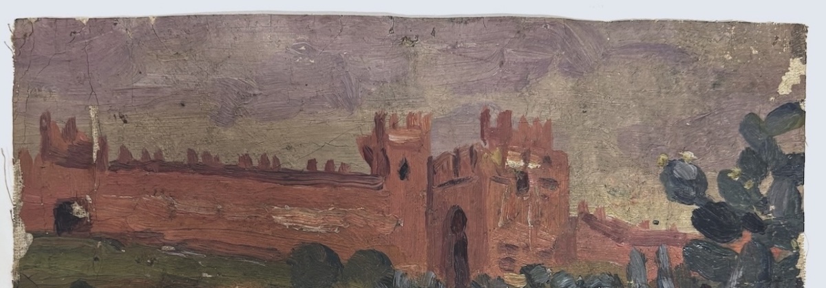 Oil On Canvas: Chellah, Morocco, By Maurice Busset, Orientalist, Refm47-photo-4