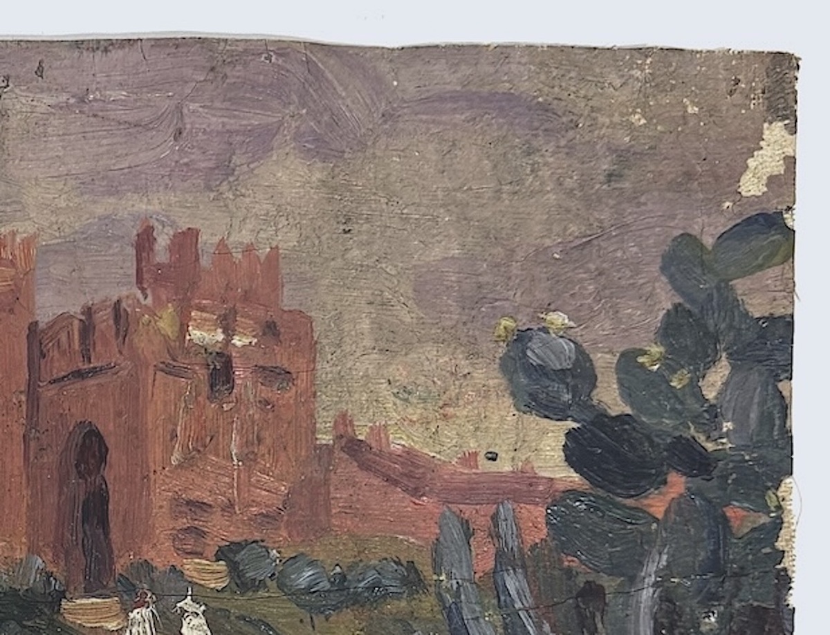 Oil On Canvas: Chellah, Morocco, By Maurice Busset, Orientalist, Refm47-photo-2