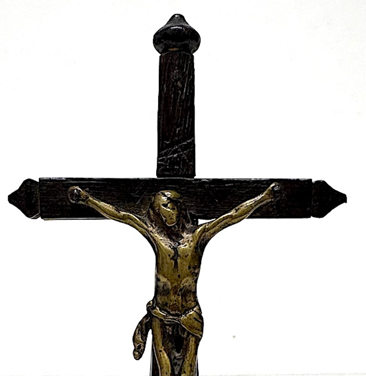 Crucifix de voyage Art Populaire 17 ème siècle christ  Ref1154-photo-1