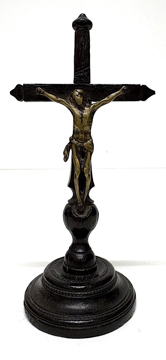 Crucifix de voyage Art Populaire 17 ème siècle christ  Ref1154