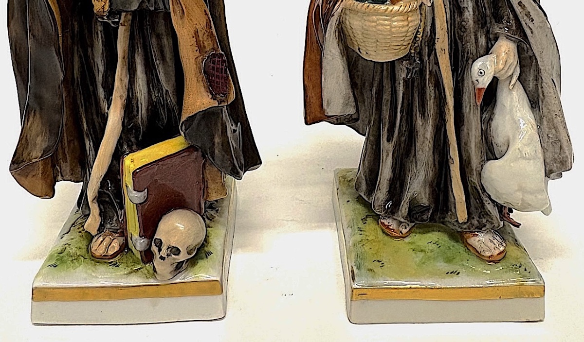 Two Hermits Or Monks, German Porcelain From Rudolstadt, Ref. 1155-photo-7