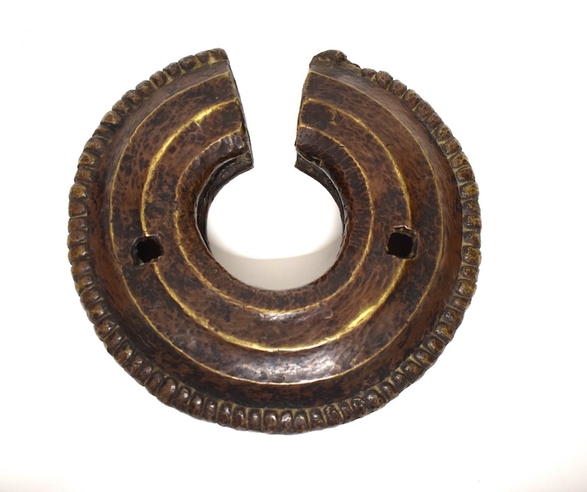 Large Ankle Bracelet Set, Antique Bronze, Africa, Nigeria, Ref. 1159-photo-4
