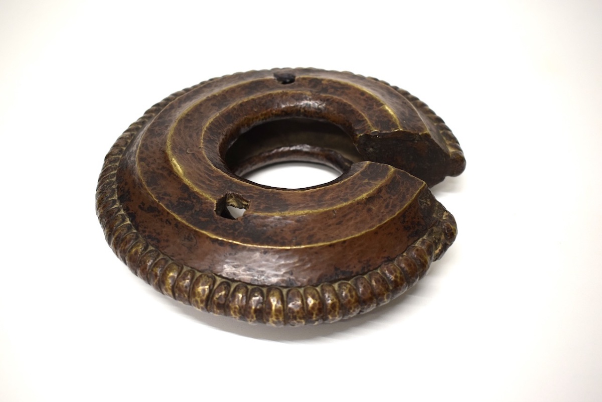Large Ankle Bracelet Set, Antique Bronze, Africa, Nigeria, Ref. 1159-photo-2