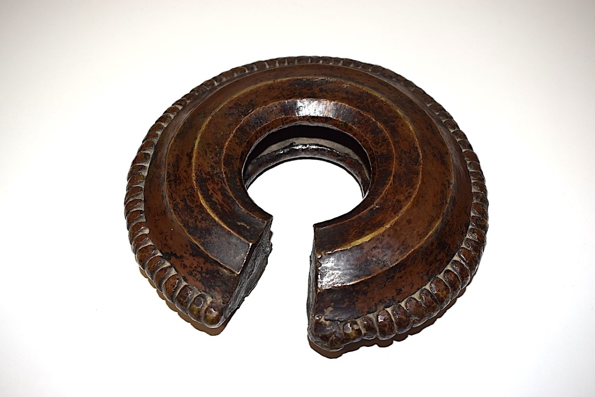 Large Ankle Bracelet Set, Antique Bronze, Africa, Nigeria, Ref. 1159-photo-6