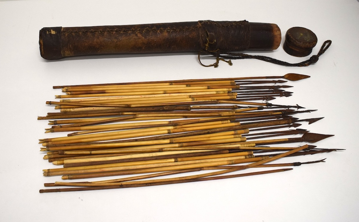 Leather Quiver And 30 Arrows, Africa (gabon, Congo), Early 20th Century, Ref. 1163-photo-4