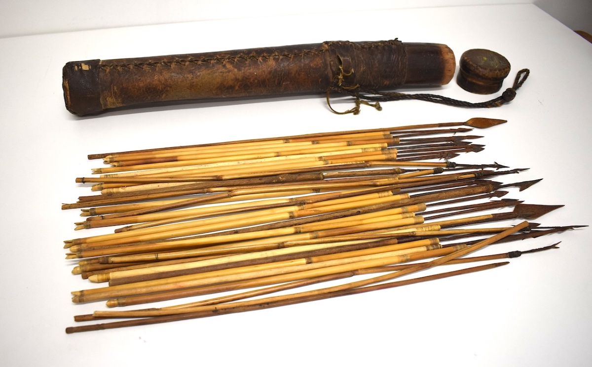 Leather Quiver And 30 Arrows, Africa (gabon, Congo), Early 20th Century, Ref. 1163-photo-6