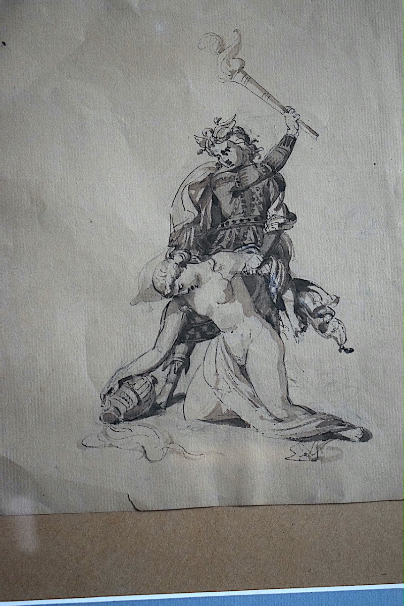 Early 19th-century Drawing *the Broken Jug*: A Young Woman Being Assaulted By A Soldier Rt1469-photo-2