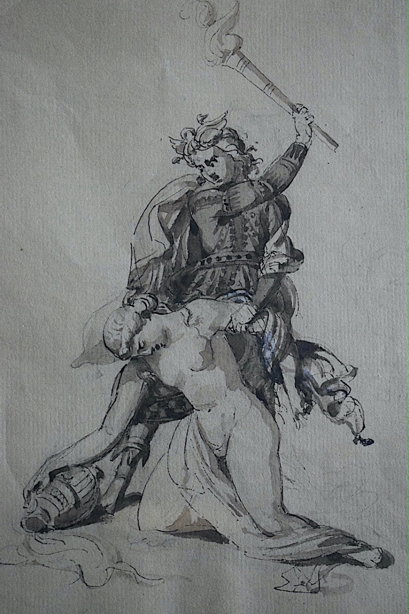 Early 19th-century Drawing *the Broken Jug*: A Young Woman Being Assaulted By A Soldier Rt1469-photo-3