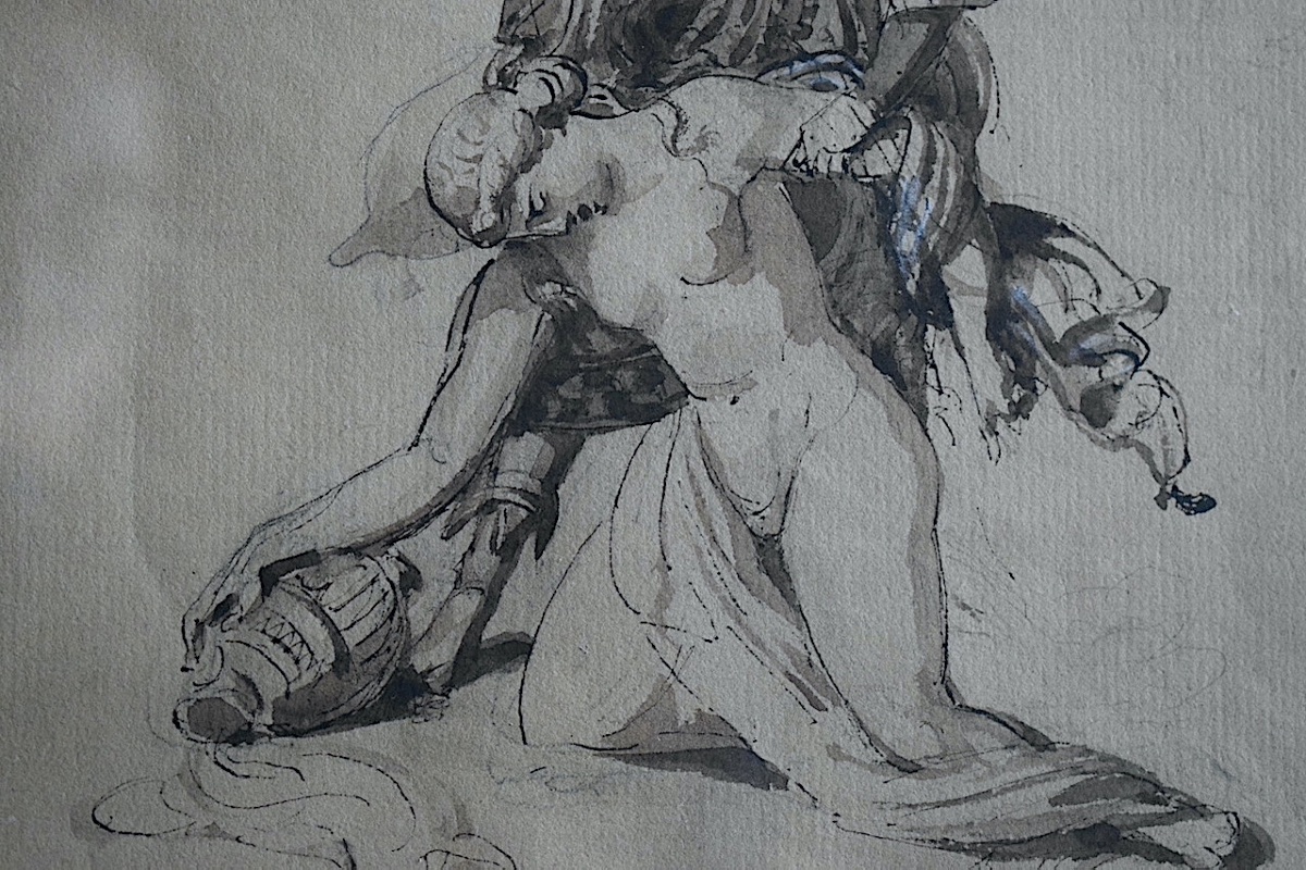 Early 19th-century Drawing *the Broken Jug*: A Young Woman Being Assaulted By A Soldier Rt1469-photo-3