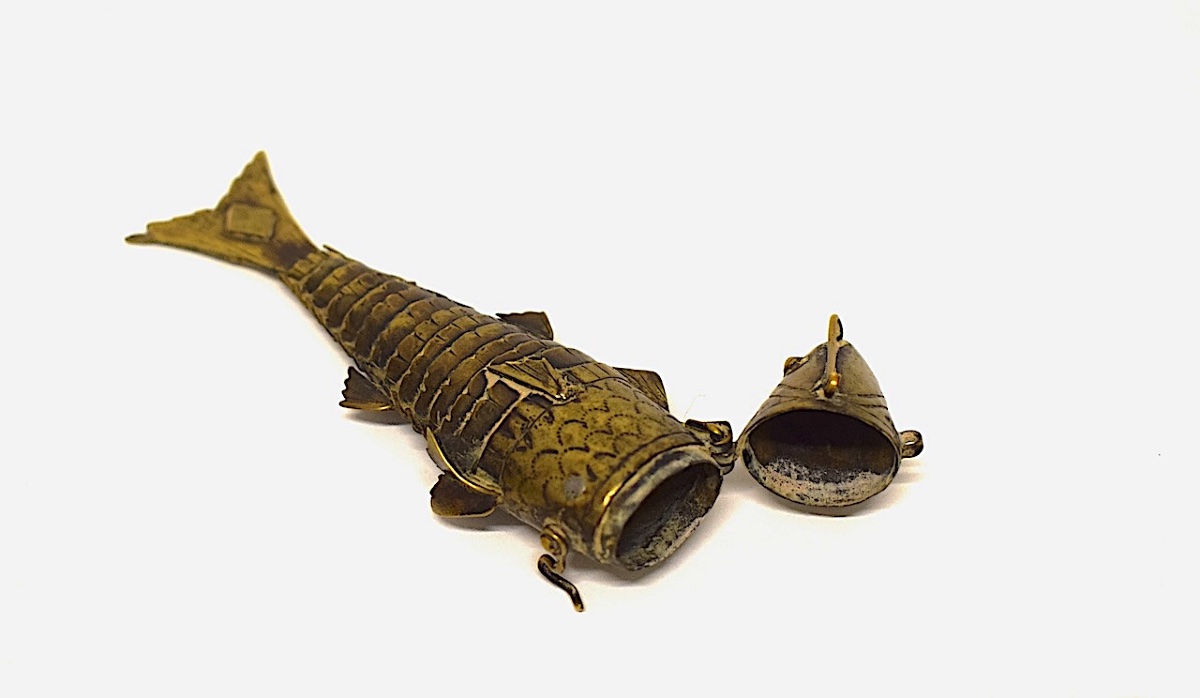 Curiosités Boite Epice poisson articulé Besamim Judaica Ref1164-photo-2