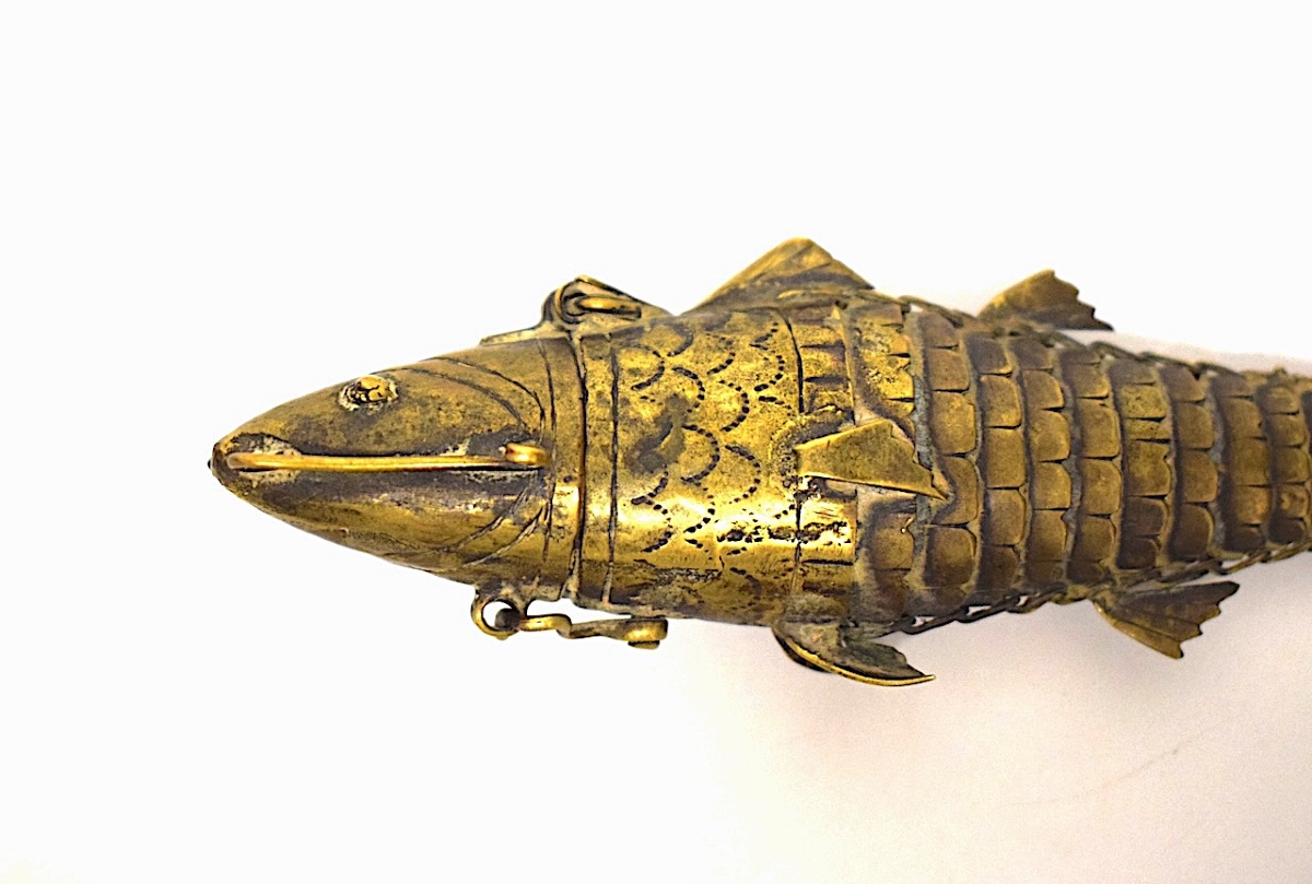 Curiosités Boite Epice poisson articulé Besamim Judaica Ref1164-photo-3
