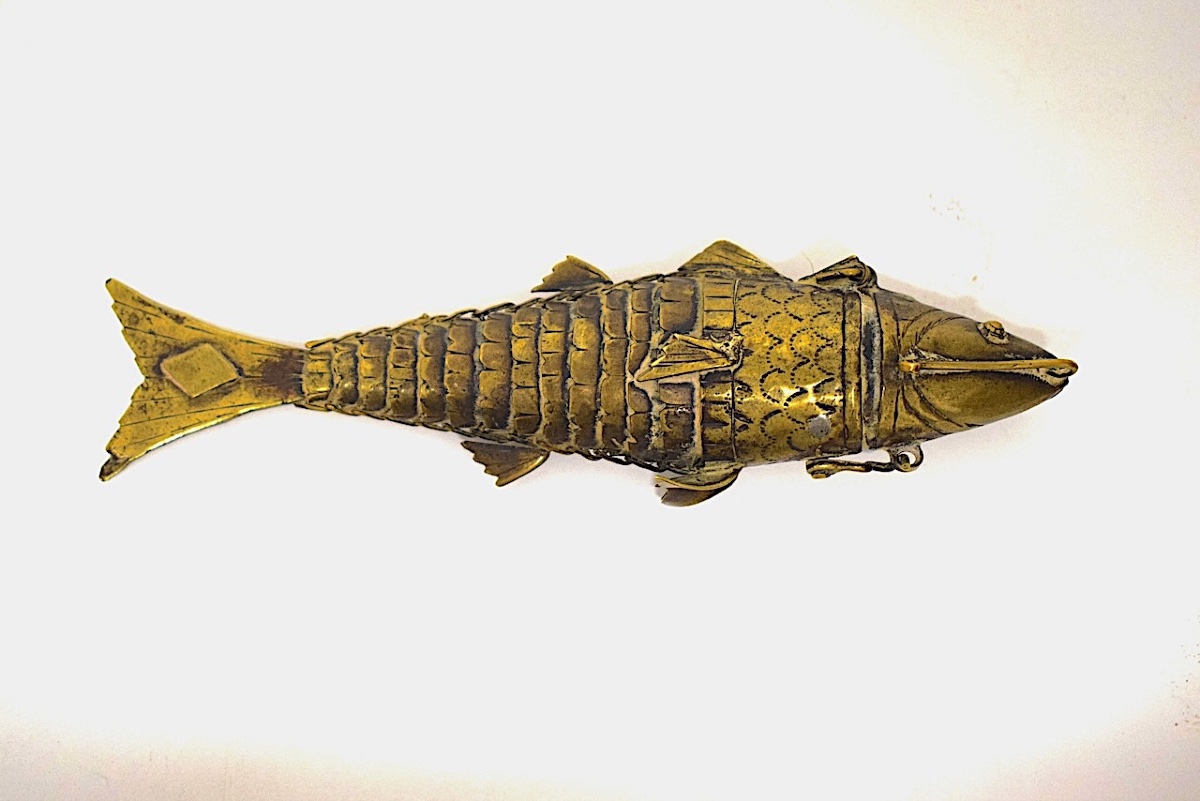 Curiosités Boite Epice poisson articulé Besamim Judaica Ref1164-photo-1