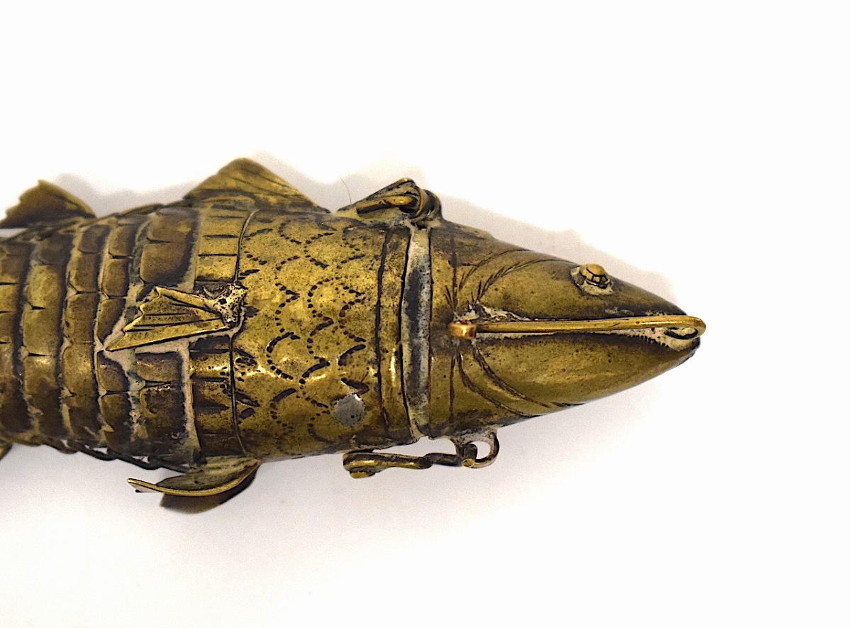 Curiosités Boite Epice poisson articulé Besamim Judaica Ref1164-photo-2