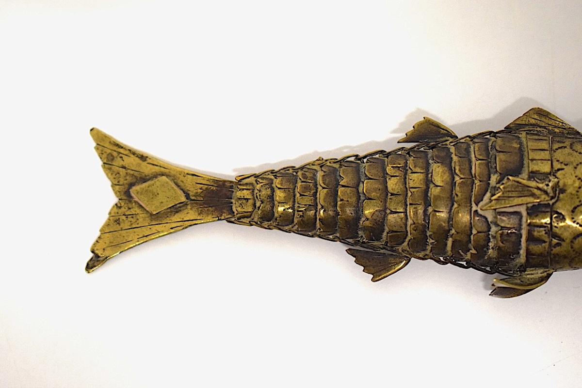 Curiosités Boite Epice poisson articulé Besamim Judaica Ref1164-photo-3