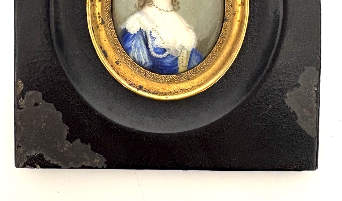 Portrait de Femme Email  sur cuivre Miniature  Ref1167-photo-4
