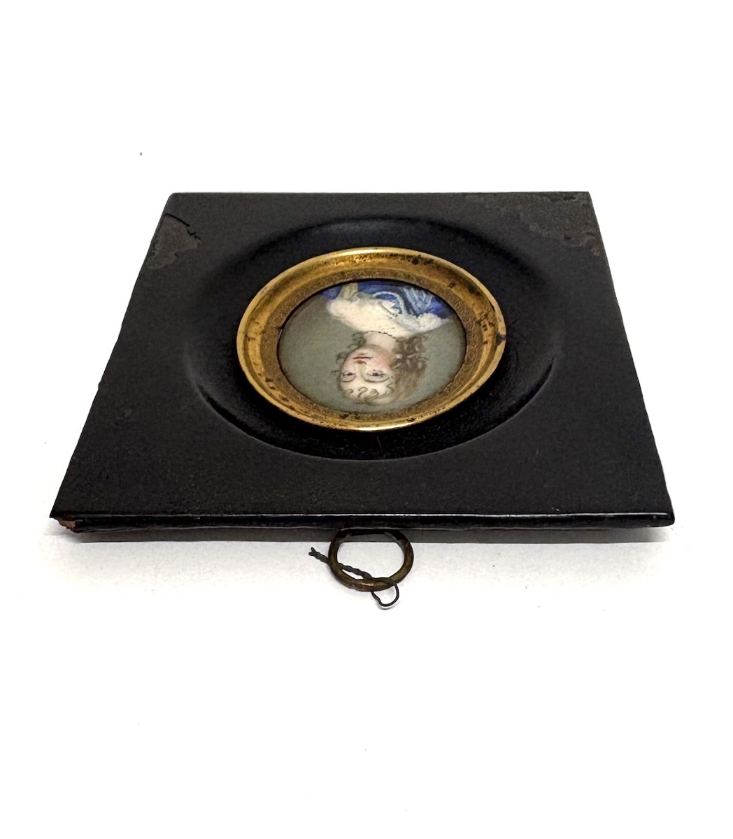Portrait de Femme Email  sur cuivre Miniature  Ref1167-photo-5