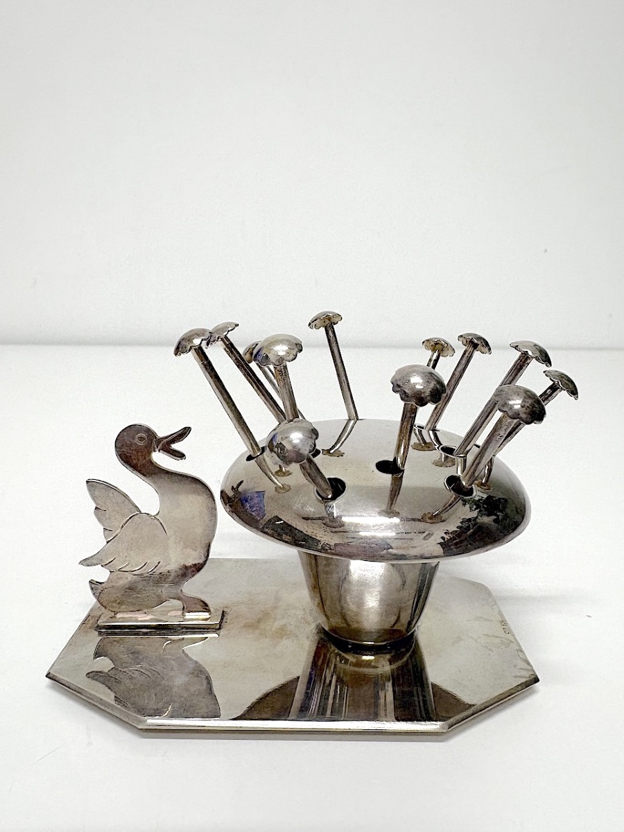 Tableware: Art Deco-style Snail-shaped Skewer By Benjamin Rabier, Ref. 1171-photo-6
