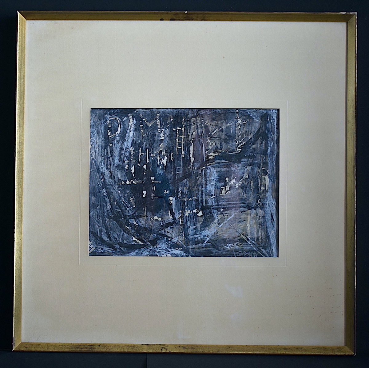 François Ozenda Abstract Art Brut, Gouache, 20th Century, Rt1470