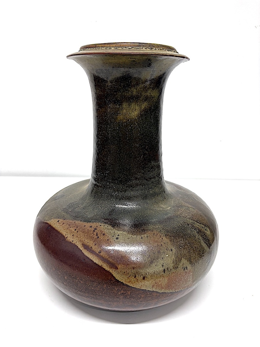 Christophe Bonjean Vase céramique  moderniste pièces unique Grès Flammé Ref1172-photo-4
