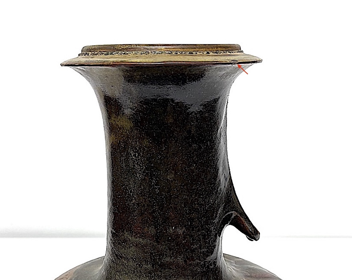 Christophe Bonjean Vase céramique  moderniste pièces unique Grès Flammé Ref1172-photo-4