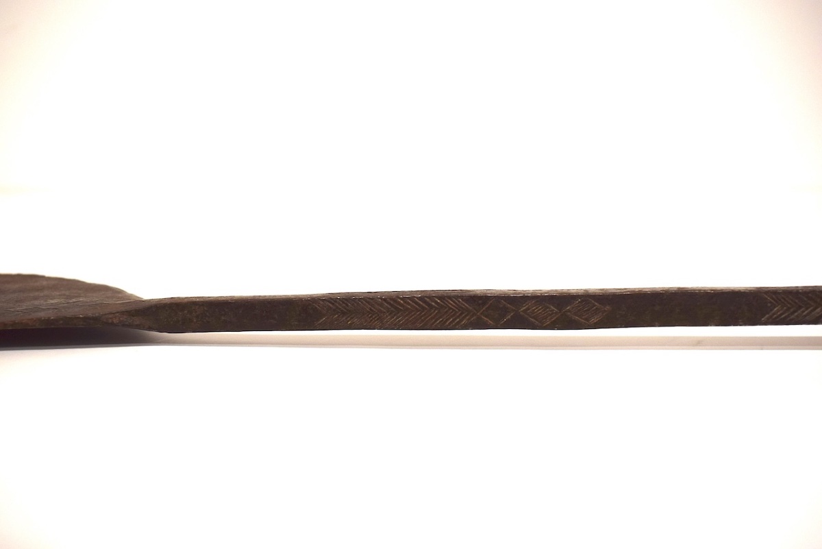 Hache de prestige ancienne  Afrique Fer Forgé  et cuir Ref1173  -photo-4