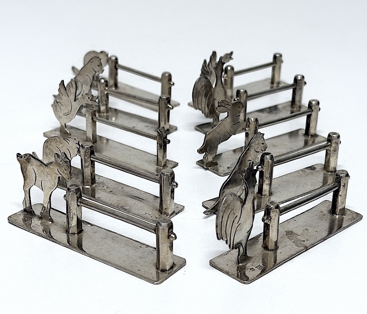 Tableware: Set Of Ten Art Deco Chrome-plated Metal Knife Blocks, Rabier Style, Ref. 1173-photo-3