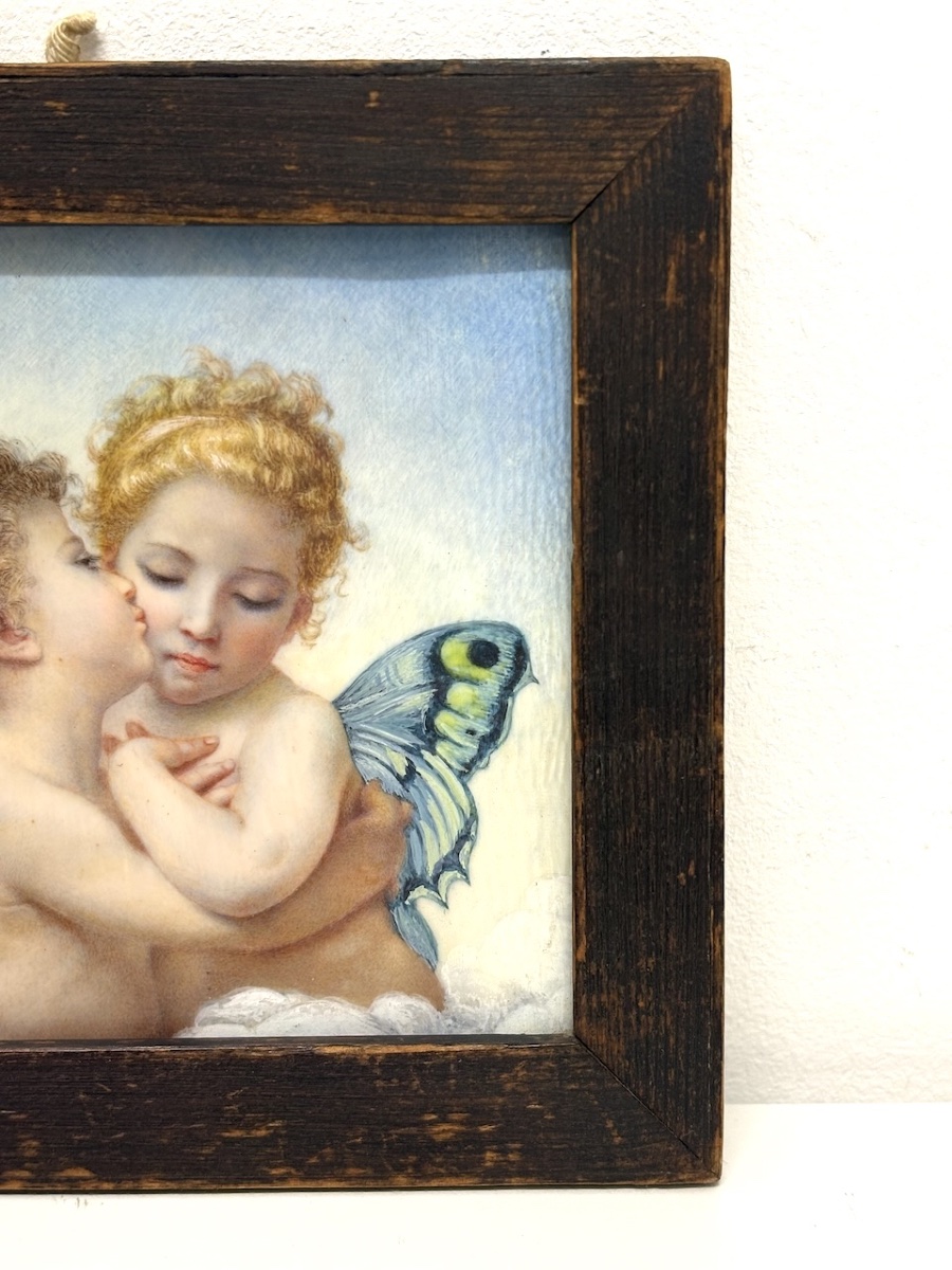 Miniature psyché et Cupidon  ange d'aprés Wiliam Bouguereau Ref1175-photo-4