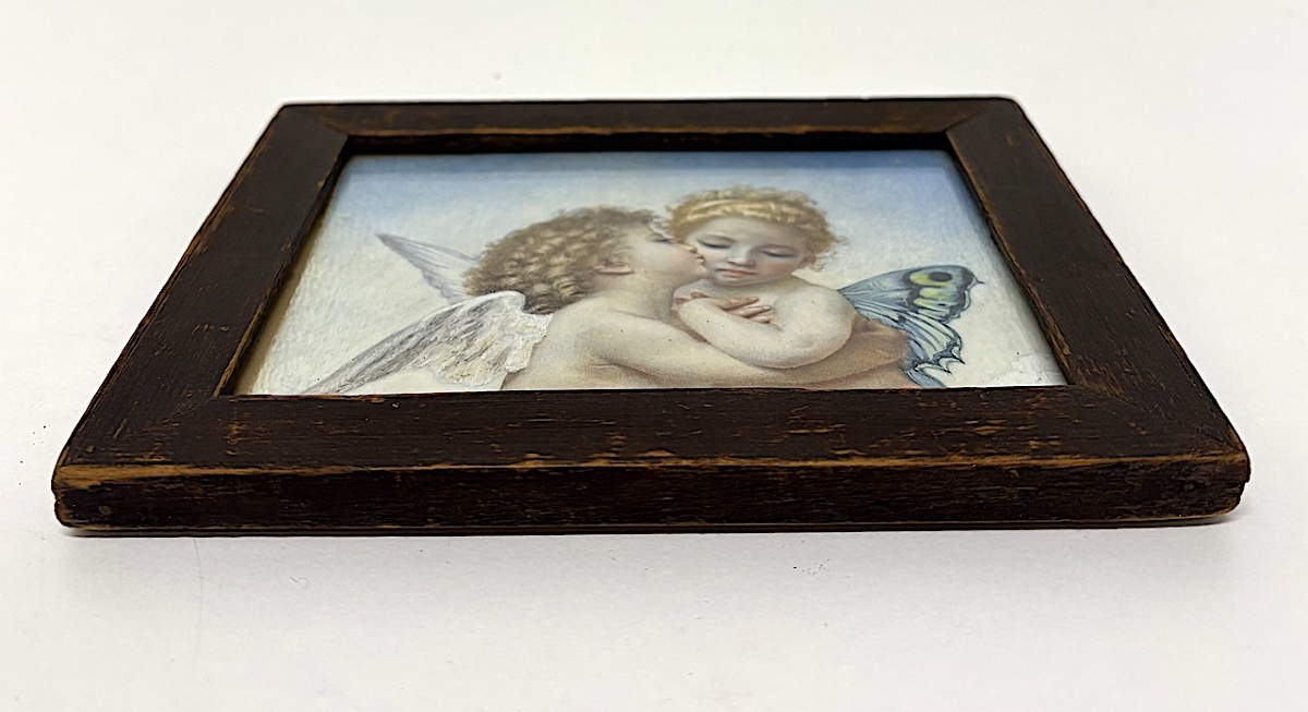 Miniature psyché et Cupidon  ange d'aprés Wiliam Bouguereau Ref1175-photo-6