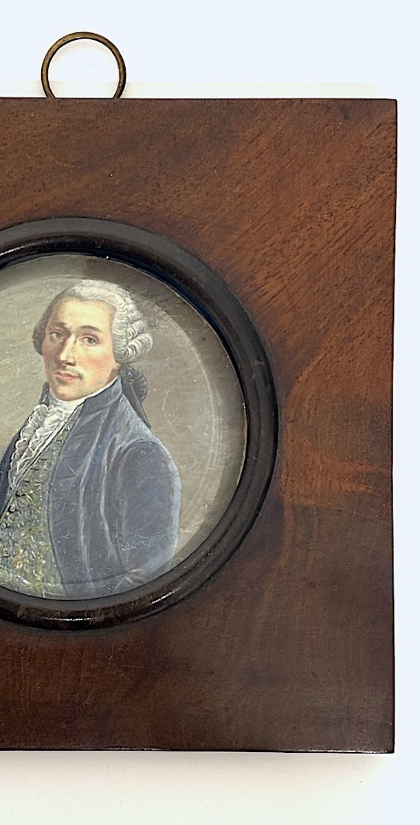 Miniature Portrait Of A Man In A Wig, 18th Century  Ref1178-photo-3
