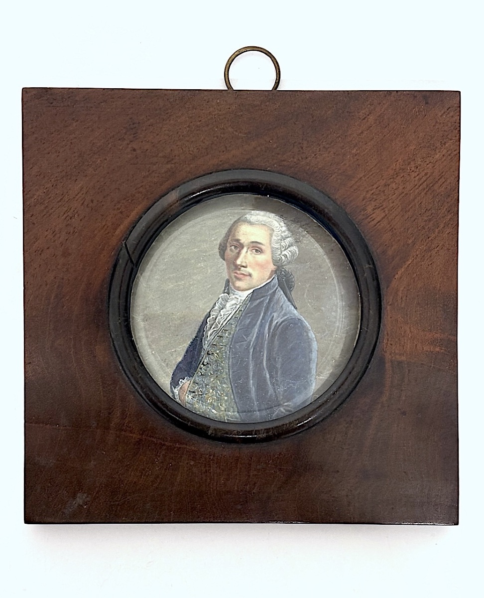 Miniature Portrait Of A Man In A Wig, 18th Century  Ref1178-photo-4