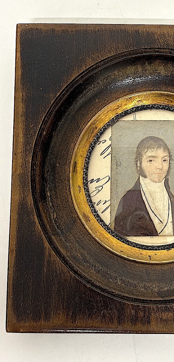 Miniature Empire Portrait d' Homme Lyon signé  Julien de Paris Ref1179-photo-3